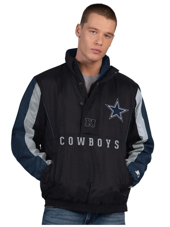 STARTER Other - Vintage Starter Dallas Cowboys Jacket Mens L Oversized Retro 90s Half Zip NWT